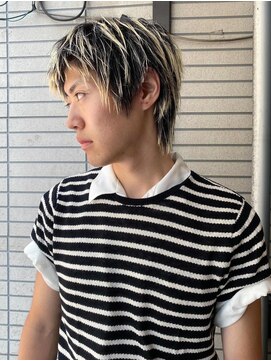 アース 高円寺店(HAIR & MAKE EARTH) メンズショート×デザインカラー{@02st96 }