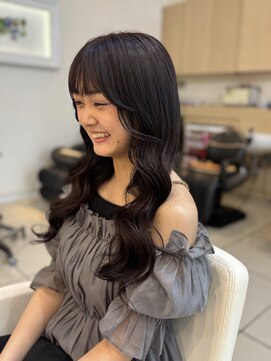 フレア(FLAiR) 20代30代チョコレートブラウンカラーコテ巻きスタイル