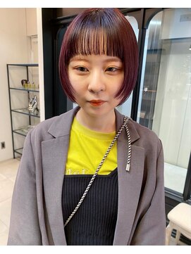 シータ(sheta) 【表参道sheta小林】ブリーチなしダブルカラーチェリーレッド