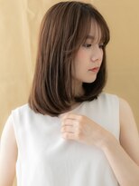 カバーヘア イヴ 戸頭店(COVER HAIR EVE)&nbsp;シースルー前髪ダークブラウンミディアムレイヤーX戸頭20代30代