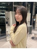 透明感韓国カラーレイヤーロング