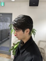 アトレ 福岡大名店(attrait)&nbsp;【大人メンズ】毛流れセンターパート/刈り上げショート/黒髪