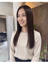 零秒女髪 千里丘店 髪質改善で叶える上品な艶ロングストレート艶髪美髪艶カラー艶感