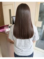 零秒女髪 千里丘店 髪質改善で叶える上品な艶ロングストレート艶髪美髪艶カラー艶感