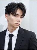 メンズビジネスリクルートショート就活かき上げセンターパート