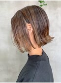 グラデーションカラー、イルミナカラー、前下がりボブ
