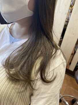 フランジェッタヘアー(Frangetta hair) 夏ミントアッシュ