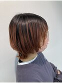 根黒×オレンジブラウングラデーション