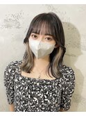 くびれミディアムヘア×インナーカラー