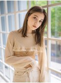《Agu hair》モテ髪ミディアム◎サラッとストレートなミディアム