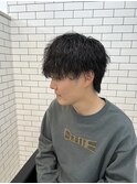 ソフトウルフ×波巻きパーマ