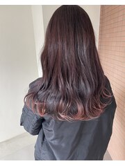 石橋阪大前/髪質改善/裾カラー/エンドカラー/ピンクカラー