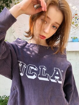 ゲーム バイ アランスミシー 横浜(GAME by Alan Smithee) 外ハネボブ/ダブルカラー/ミルクティーベージュ/ボブ