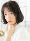 浅草/髪質改善/グレージュカラーでオン眉クラシカルボブi