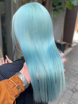 ローレンアンドパレード 並木坂店(Lauren&Parade) ターコイズブルー　ハイトーン　ケアブリーチ　透明感カラー