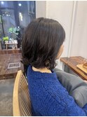 ネビージュ　デジタルパーマ　メルティーカラー　ワイドバング　