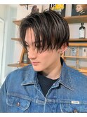刈り上げセンターパーマアップバングツーブロックパーマ