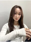 顔周りカット/レイヤーカット/マロンブラウン【札幌/大通】