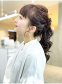 ロング美髪韓国ヘアおくれ毛前髪カット_F0033