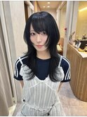 黒髪アニメ前髪ロングウルフ【広島/本通】