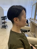 アッシュ 仙川店(Ash)&nbsp;大人女子刈り上げショートツーブロック30代40代50代黒髪前髪なし