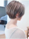 Say.ひし形ショートくびれショートレイヤーグレージュアッシュ