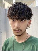 銀座ツイストパーマ緩めツイストスパイラルパーマセンターパート