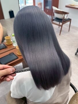 モク 立川(moc) 韓国風レイヤーカットブリーチダブルカラー前髪