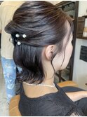 ハーフアップヘアアレンジ