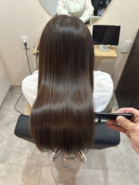 ライフ 星田店(Lyfe) 艶髪ストレート髪質改善カラー_ダークグレージュ_467