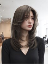 ダル 渋谷/表参道(DAL.) ロングフレミングハッシュミディアムレイヤーナチュラルブラウン