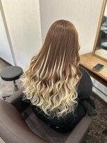 フロレゾンヘアデザインエクステ(floraison hair design exte) White beige × gradation