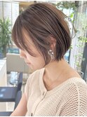 大人耳かけナチュラルショートボブ小顔まとまる時短ボブ