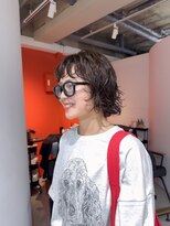 フィット ヒュー 千葉(fit hue) ミルクティーブロンド/ダークブルー/デジタルパーマ/千葉駅