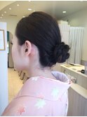 着物にはピシッとまとめ髪☆