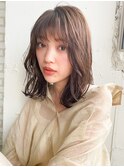 デジタルパーマ/美髪/ミニウルフ/外ハネボブ/チェリーブラウン