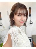 小顔効果！透け過ぎないシーシルーバング&短すぎないショート