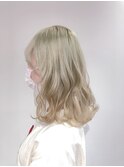 ホワイトブロンドカラー[ブリーチカラー][韓国]
