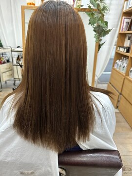 プシュケ(PSYCHE) 赤み消しカラーチョコレートベージュ×ルーツカラー大人美しい