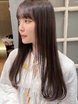 アンドレイ 表参道(andrey)&nbsp;[ANDREY]グレーベージュ/レイヤーロング/前髪パーマ黒髪カタログ