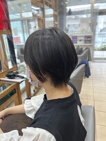 スタジオ アルファプラス 日暮里店(studio α+)&nbsp;ステップボーンカットカットボブショートハイライト白髪ぼかし