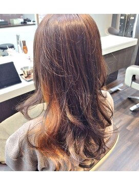 エノモト(ENOMOTO) こなれ大人レイヤー艶感アプリコットオレンジインナーカラー