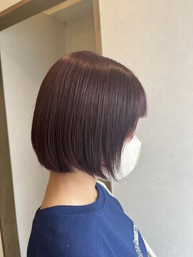 ヘアスペースブルーム エボリューション 庄内店(HAIR SPACE BLOOM evolution) 【庄内店/カット カラー】暖色カラー/ショートボブ/10代 20代