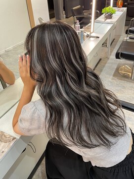 ブレンド 渋谷(BLend) 前髪アンブレラカラーこなれミディイメチェンウェーブパーマ