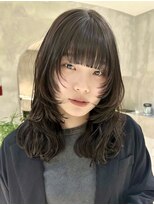 ハウ 心斎橋(how)&nbsp;大人可愛い艶カラーくすみベージュくびれウルフロングレイヤー