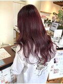 20代30代◎シールエクステボルドー艶髪ロング