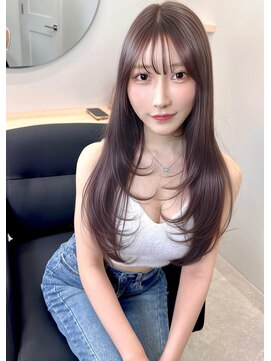 髪質改善　美髪ストレート　艶髪　前髪　韓国レイヤー　縮毛矯正