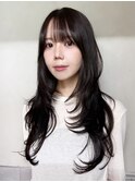 似合わせカットダークアッシュ顔周りレイヤー_ba568152