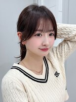 シオン(shion) 顔周りレイヤー大人ガーリー韓国ヘア似合わせカット_F51345
