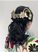 卒業式ヘアハーフUP☆和装にもおススメ！王道のハーフUPアレンジ